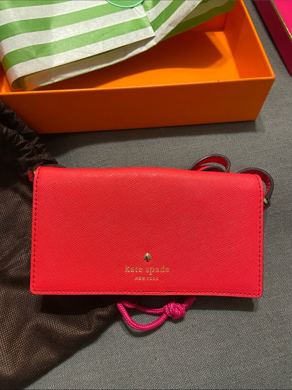 NWT Kate Spade mini wallet crossbody watermelon color